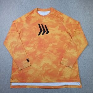 Gillz Shirt Mens 2XL Orange Camo Fishing Long Sleeve Outdoor Performance Wicking